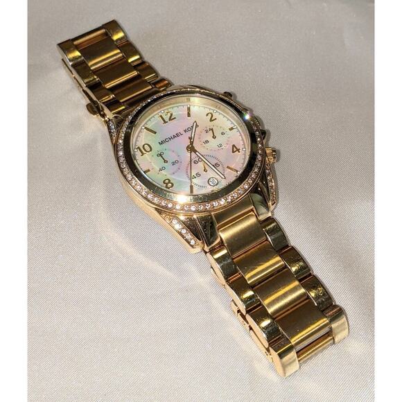 Michael Kors MK5521 Blair Womens Quartz Watch Gold Tone Stainless Steel Crystals - Picture 6 of 14